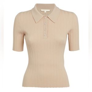 Maje Cream and Tan Short Sleeve Tee